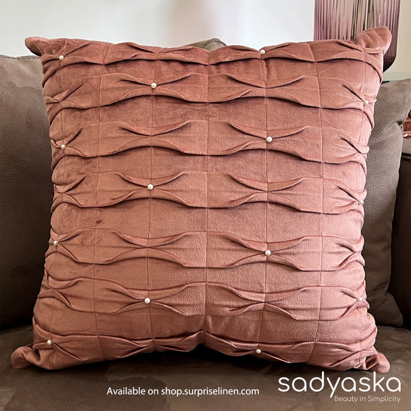Sadyaska - Decorative Hermoso Blush Velvet Cushion Cover (Blush)