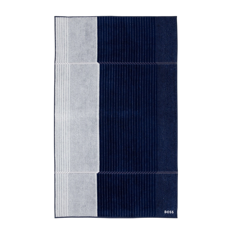 Hugo Boss - Tennis Stripes Towels with Sateen Border 450 GSM 100% Cotton (Navy)