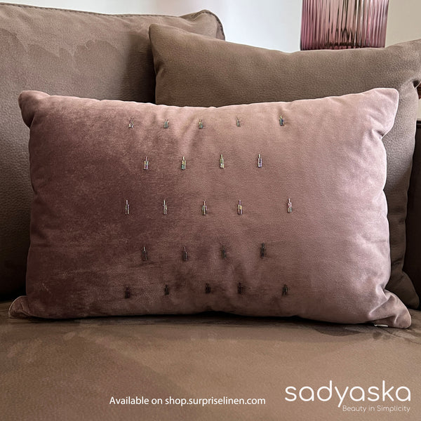 Sadyaska - Decorative Chandelier Velvet Cushion Cover (Lilac)