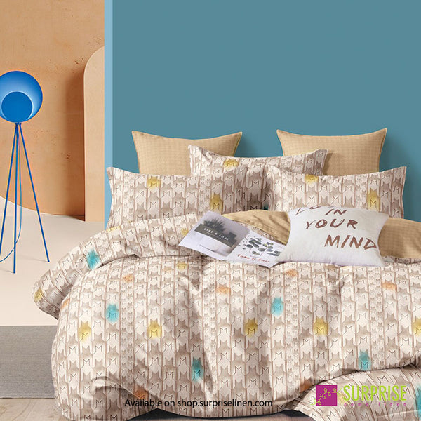 Luxury Essentials By Surprise Home Exclusive Calme Collection 3 Pcs Super King Size Bedsheet Set in 350 TC Premium Cotton (Khaki)