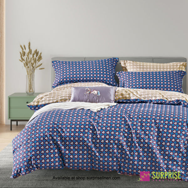 Lush Collection by Surprise Home - Super King Size 3 Pcs Bedsheet Set in 100% Pure Cotton Fabric (Denim)