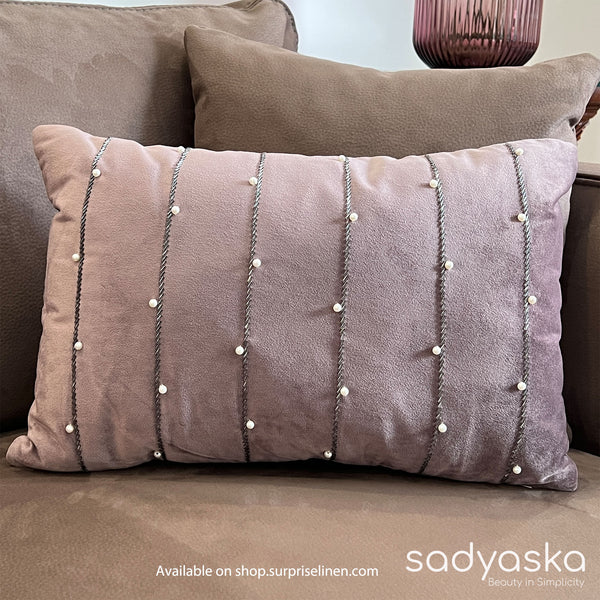 Sadyaska - Decorative Twinkle Velvet Cushion Cover (Lilac)