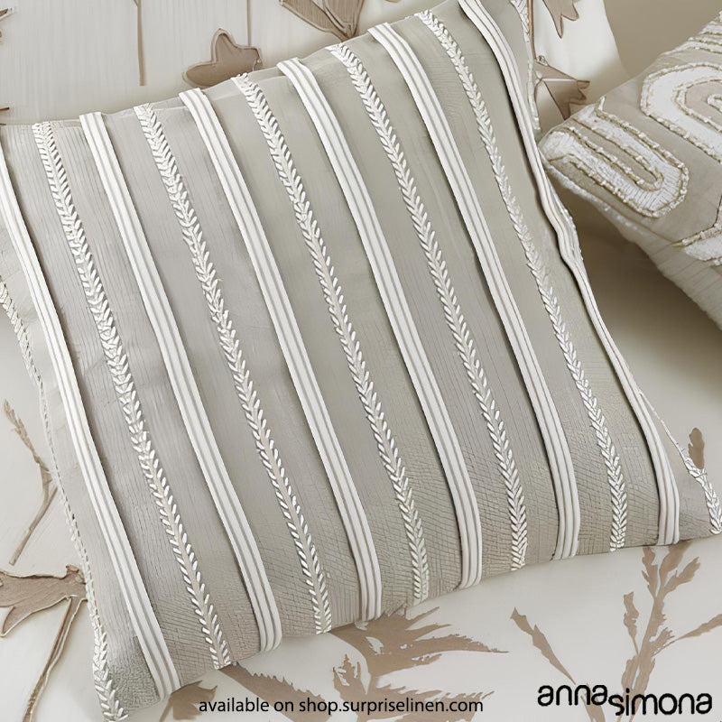 Anna Simona - Orchard 7 Pcs Cotton & Viscose Linen Duvet Ensemble (Natural)