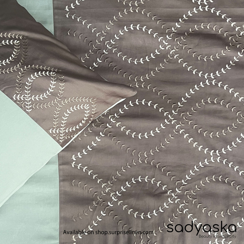 Sadyaska - Exon Collection 300 TC Cotton Satin Bedsheet Set (Sage Green)