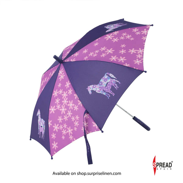 Spread Spain - Kids Long AC Umbrella (Purple)