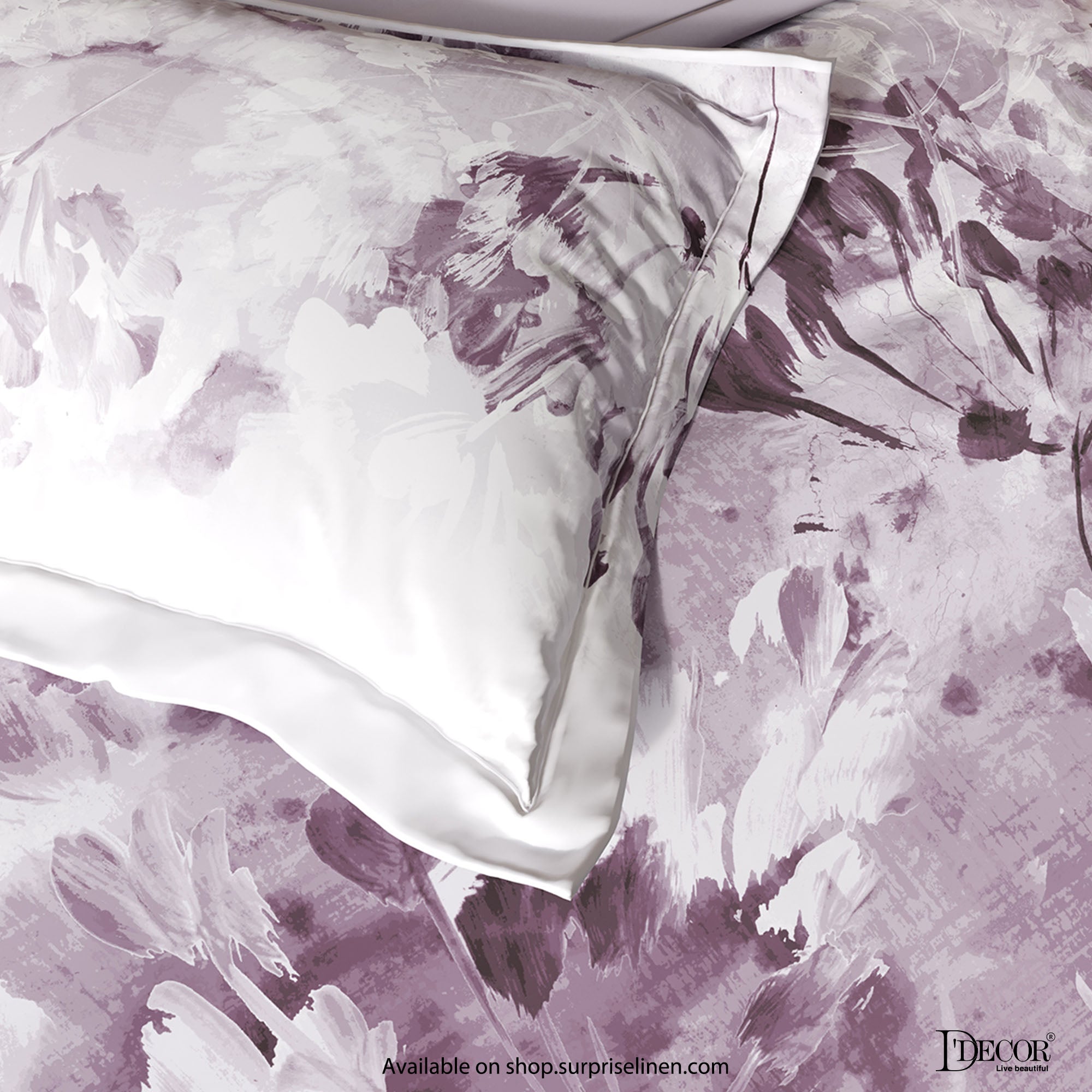 D'Decor - Platinum Collection 400 Thread Count Cotton 5 Pc Bed Sheet Set (Grapeade)