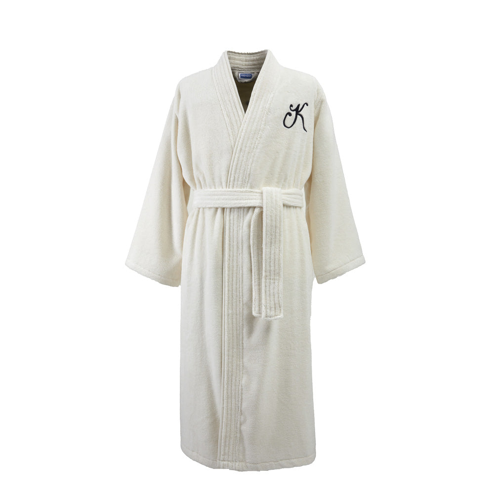 Kenzo - K Varisity Bathrobes / Kimonos in 420 GSM 100% Organic Cotton Bathrobe (Ecru)