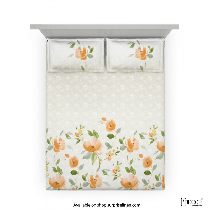 D'Decor- Primary Collection Orange Ochre Bed Sheet Set