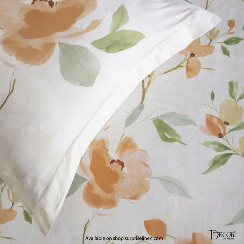 D'Decor- Primary Collection Orange Ochre Bed Sheet Set