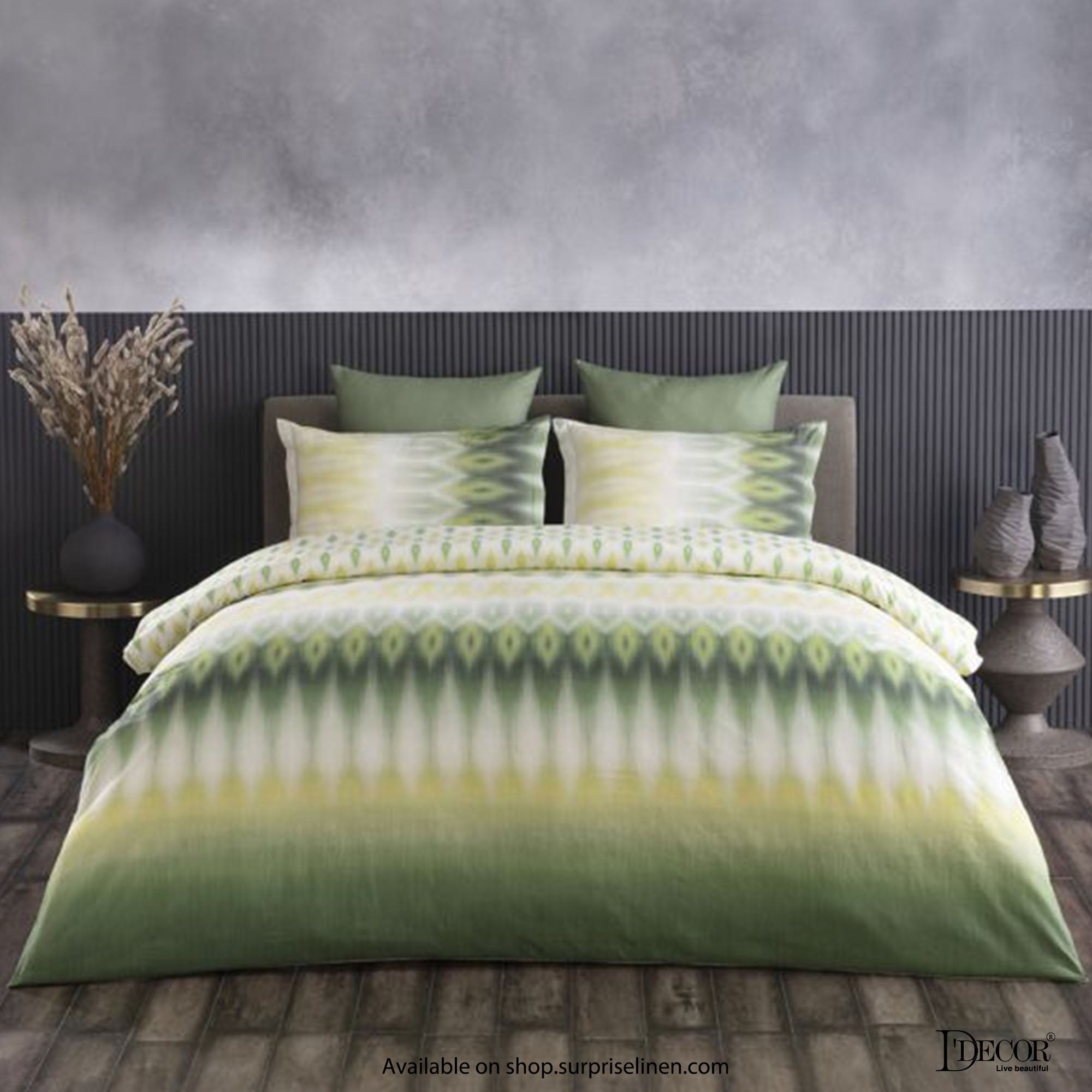 D'Decor - Primary Collection 100% Cotton 4 Pc Bed in a Bag Set (Vineyard Green)