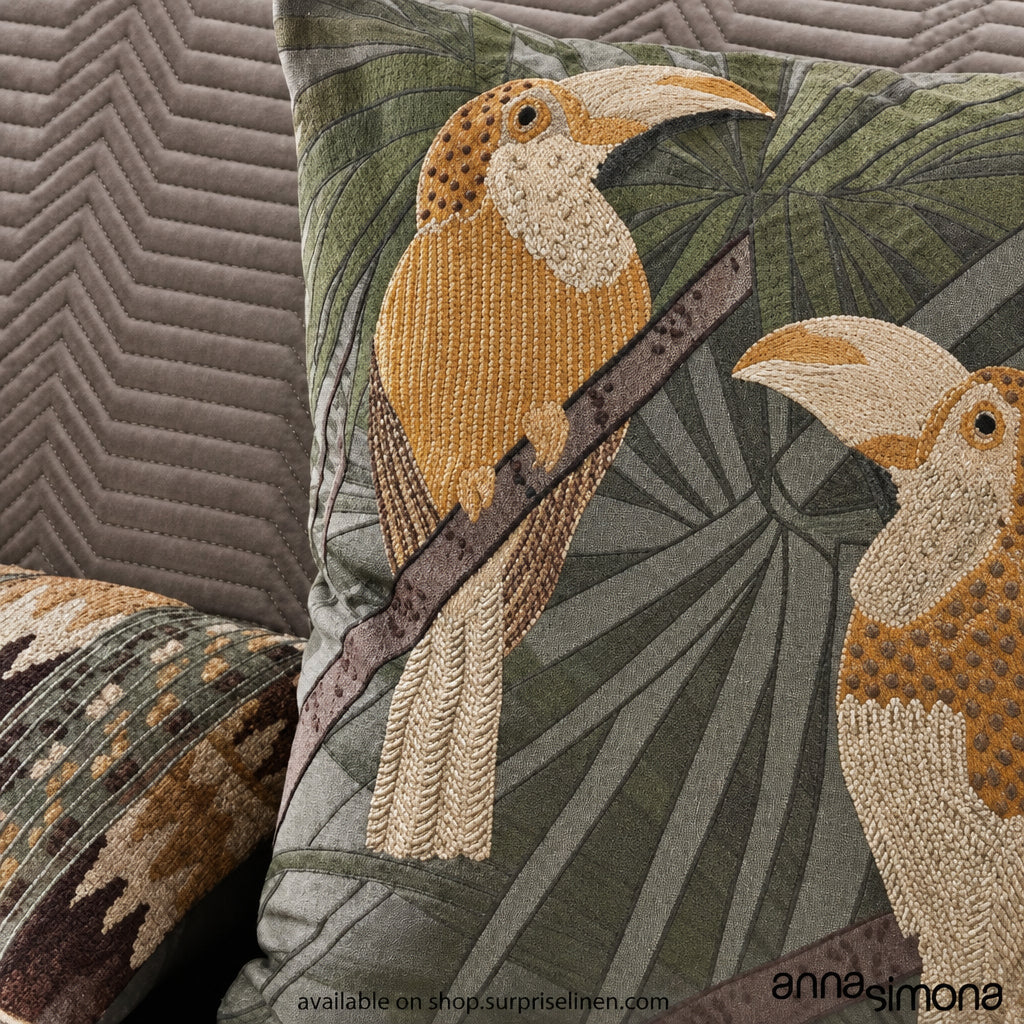 Anna Simona - Manila 7 Pcs Velvet Bed Cover Set (Brown)