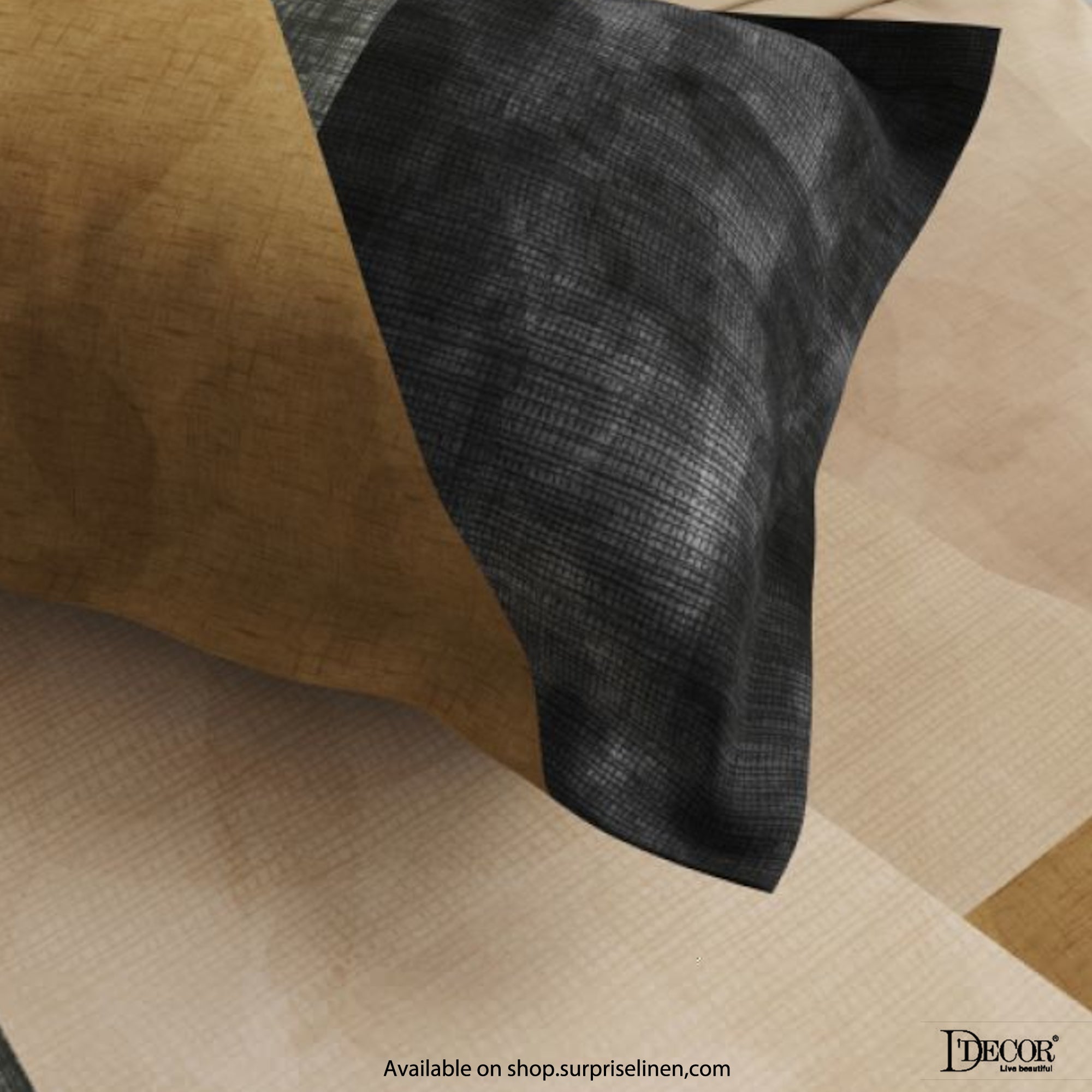 D'Decor- Premier Collection 100% Cotton Modern Edges King Size Bed Sheet Set