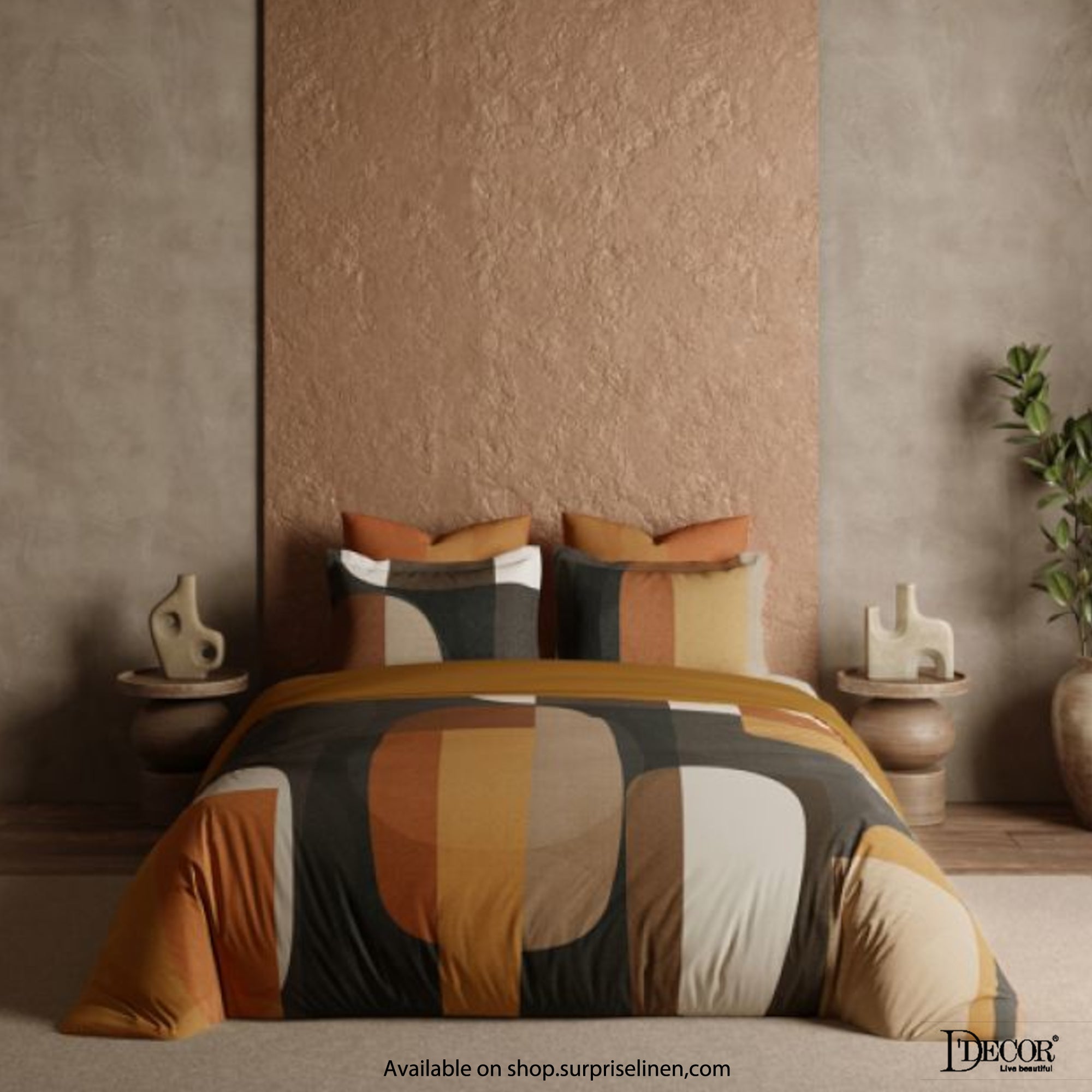 D'Decor - African Vibes Collection 100% Cotton Estilo King Size Bed Sheet Set
