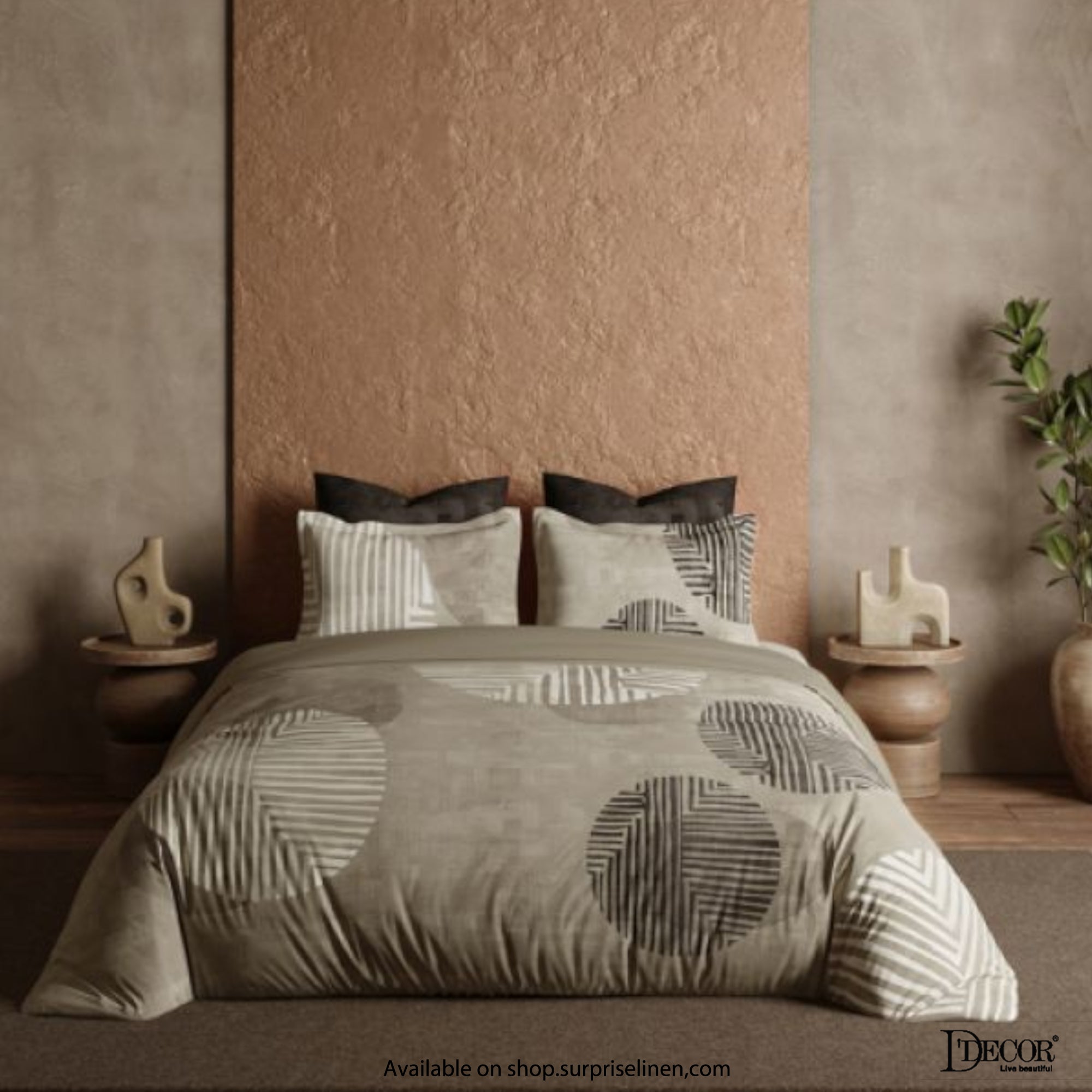 D'Decor - African Vibes Collection 100% Cotton Tribaluxe King Size Bed Sheet Set