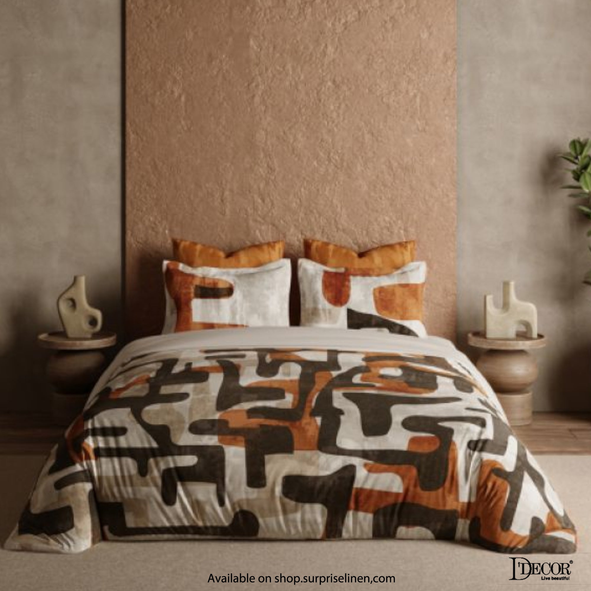 D'Decor - African Vibes Collection 100% Cotton Tribe Chic King Size Bed Sheet Set
