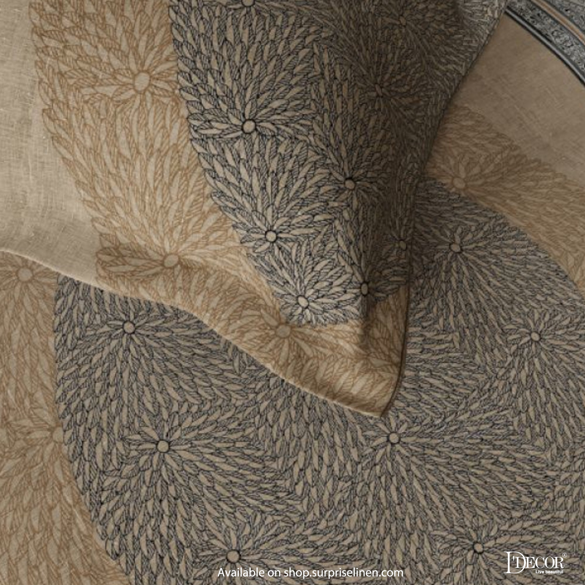 D'Decor- Virasat Collection 100% Cotton Baronia King Size Bed Sheet Set