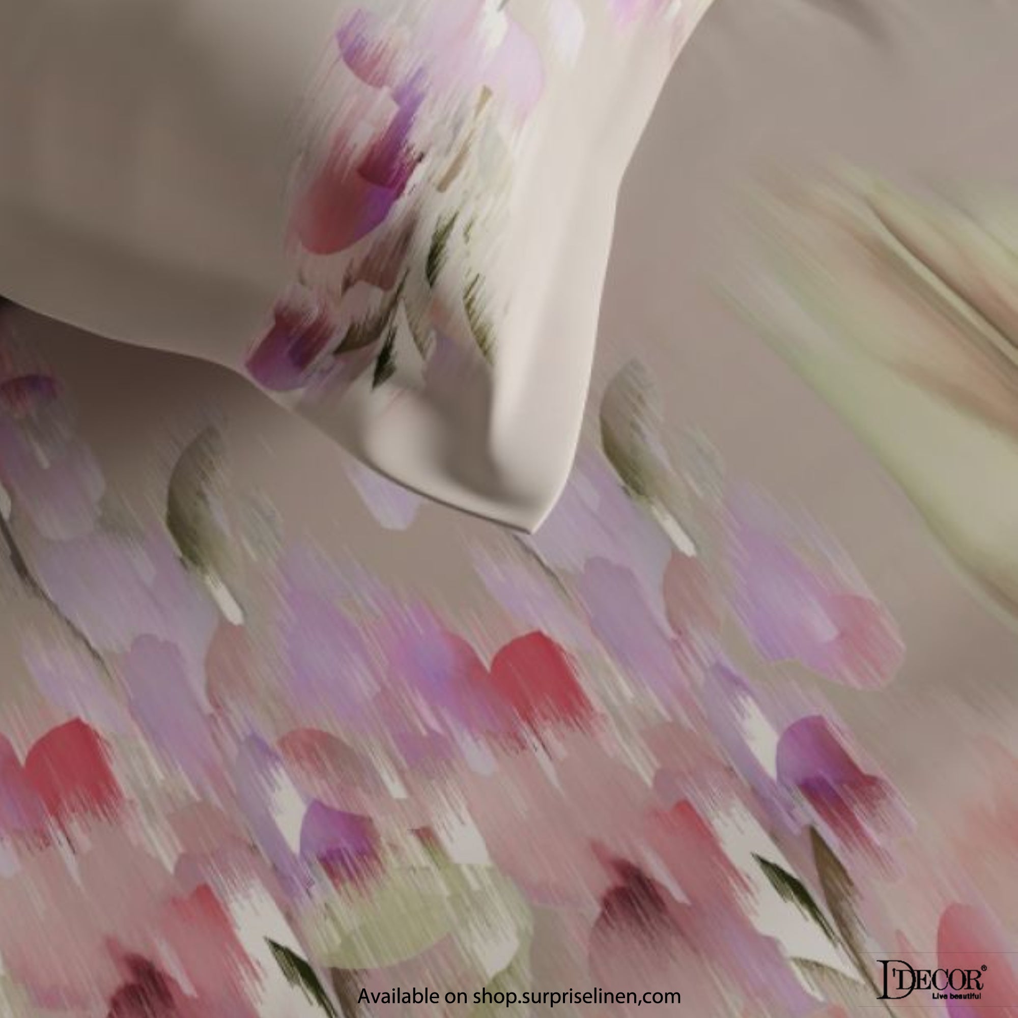 D'Decor- English Garden Collection 100% Cotton Breezia King Size Bed Sheet Set