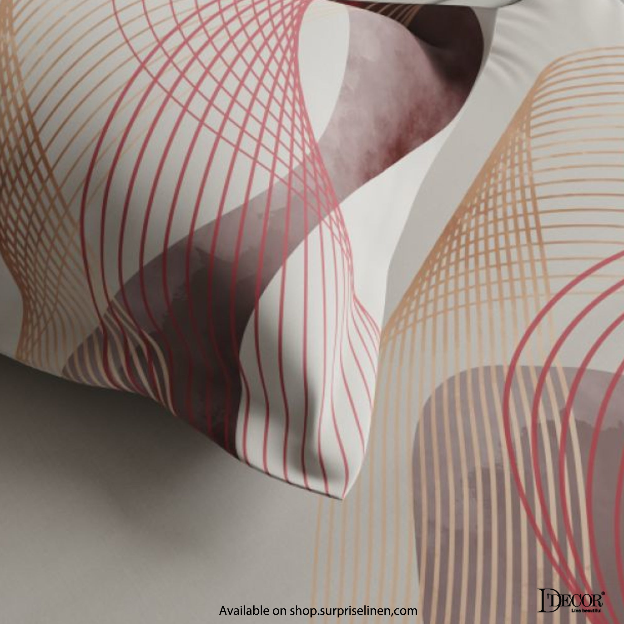 D'Decor- Premier Collection 100% Cotton Ripple Nexus King Size Bed Sheet Set