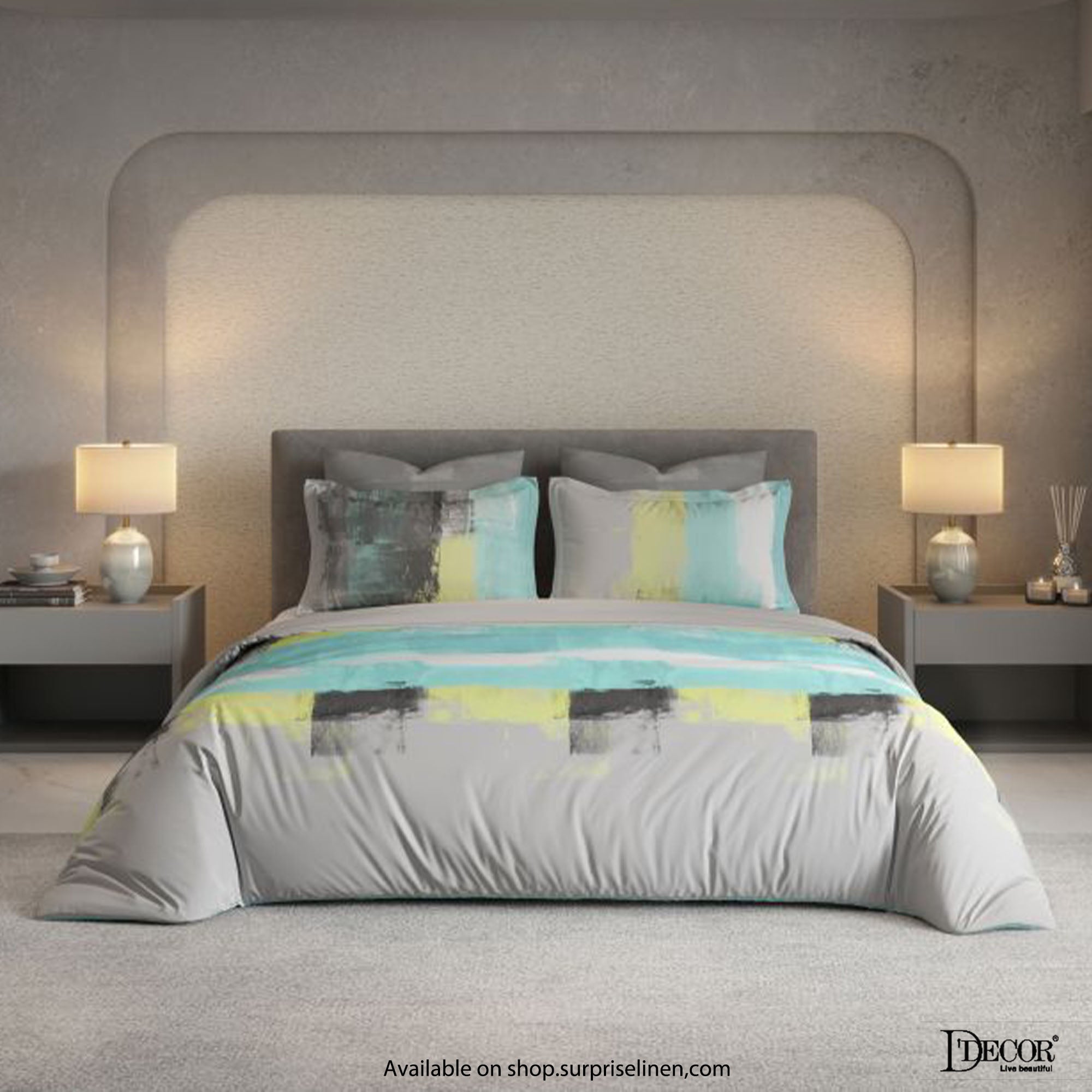 D'Decor - Premier Collection 300 Thread Count Cotton 3 Pc Bed Sheet Set (Modernistic)