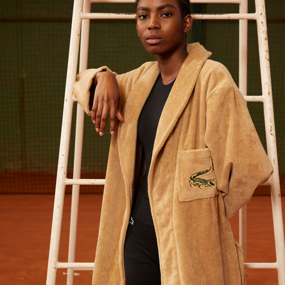 Lacoste - Rene 400 GSM 100% Organic Cotton Bathrobe (Cookie)