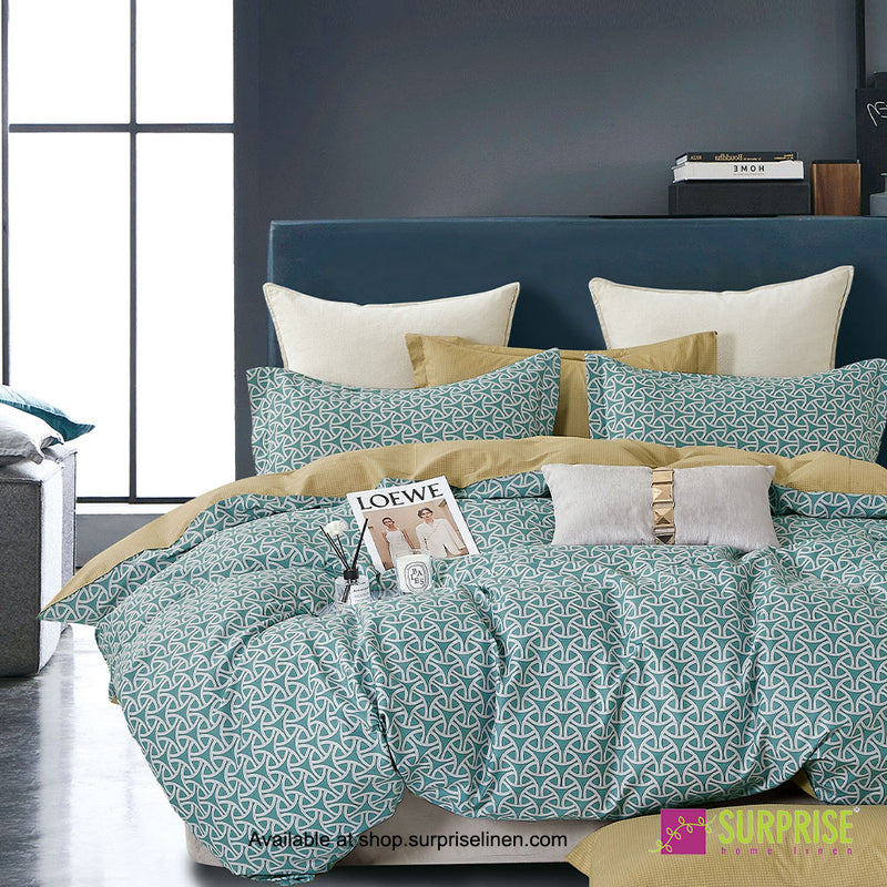 New Melange Collection by Surprise Home - 300 x 300 cms Mega Super King Size 3 Pcs Bedsheet Set in 100% Pure Cotton Fabric (Powder Blue)