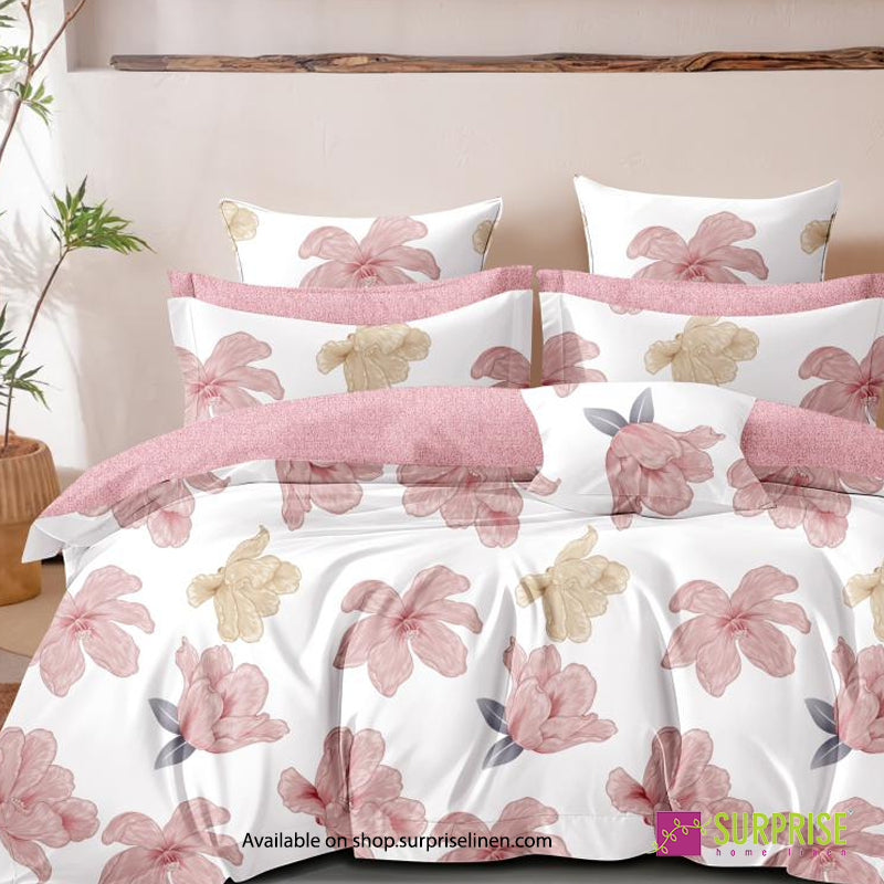 Surprise Home - Hues Blush Petal Canvas Bedsheet Set
