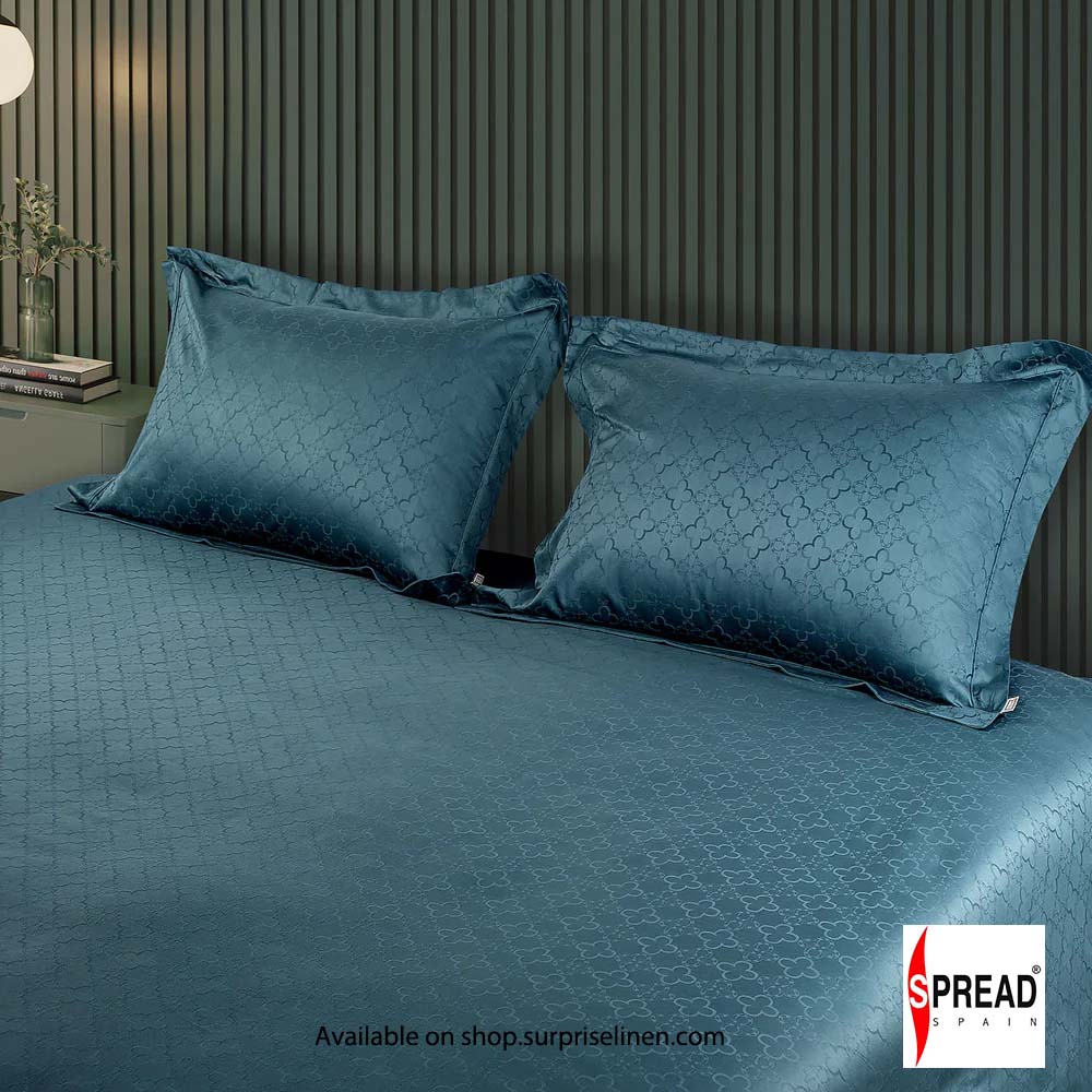 Spread Spain - Italian Jacquard Collection 750 Thread Count Bed Sheet Set (Peacock)