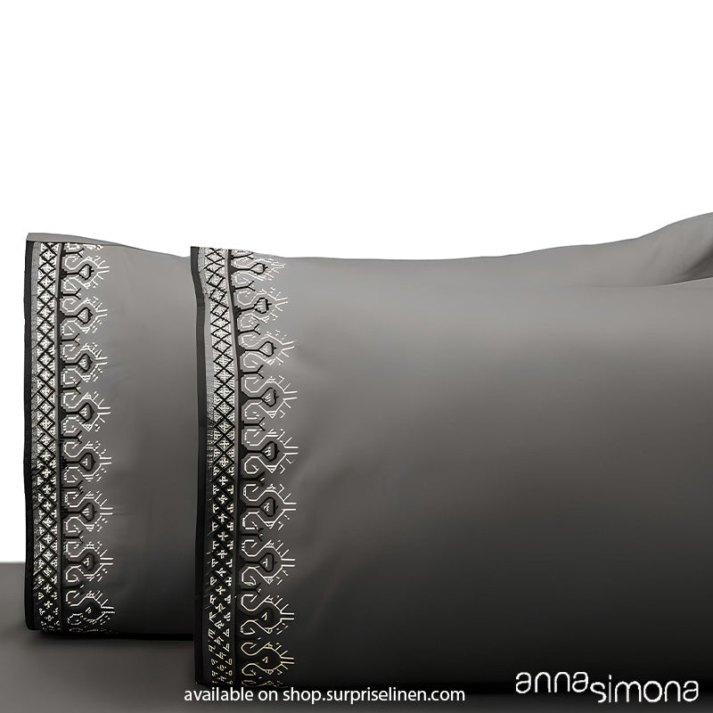Anna Simona - Joyce Bedsheet Set (Charcoal Grey)