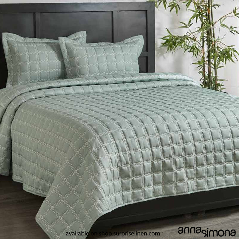 Anna Simona - Ariana 3 Pcs Viscose Linen Bed Cover Set (Watery)