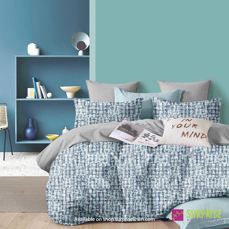 Luxury Essentials By Surprise Home Exclusive Calme Collection 3 Pcs Super King Size Bedsheet Set in 350 TC Premium Cotton (Light Blue)