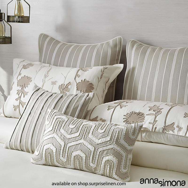 Anna Simona - Orchard 7 Pcs Cotton & Viscose Linen Duvet Ensemble (Natural)