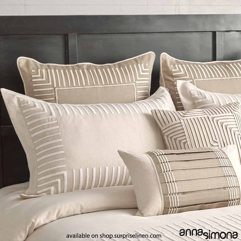 Anna Simona - Duke 7 Pcs Cotton Duvet Ensemble Set (Natural Brown)