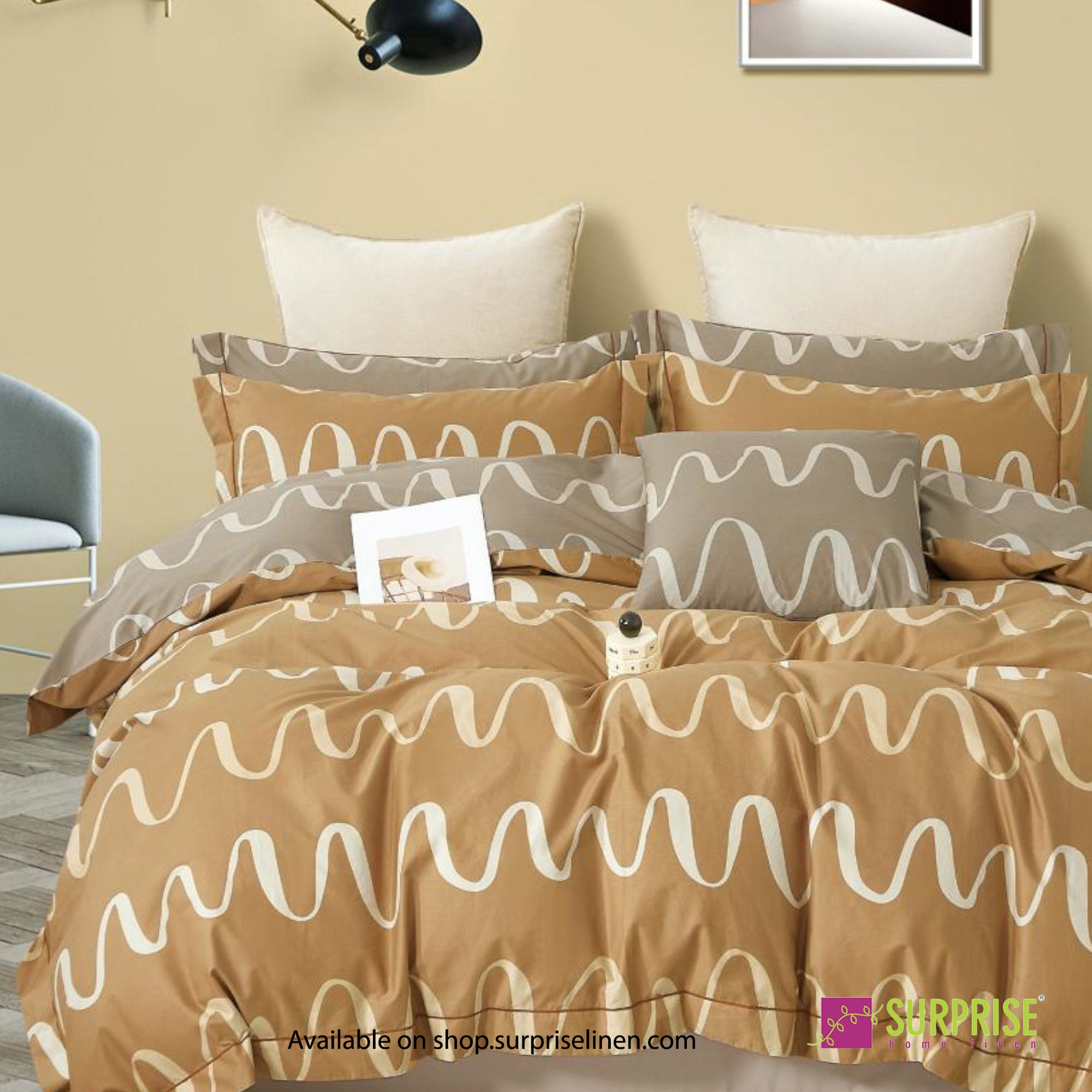 Luxury Essentials By Surprise Home - Decor Collection 400TC Organic Cotton 3 Pcs Super King Size Bedsheet Set (Prism)