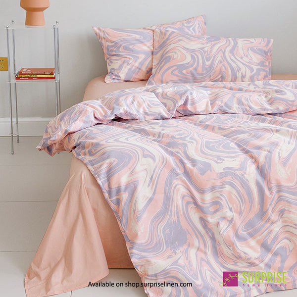Luxury Edit by Surprise Home - Maison Collection 300TC Pure Cotton 3 Pcs Super King Size Bedsheet Set (Pink)