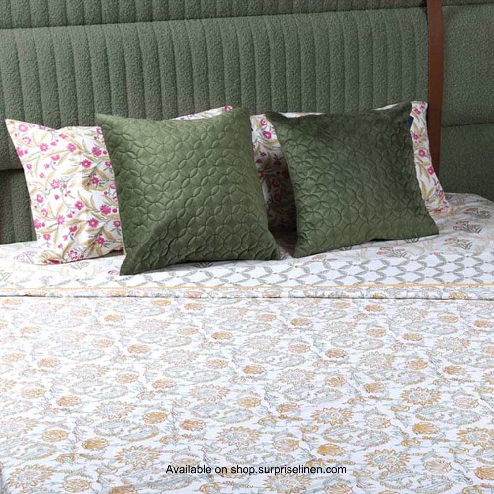 Surprise Home - Etonner Vintage Collection 100% Cotton Double Dohar (Yellow Flower)