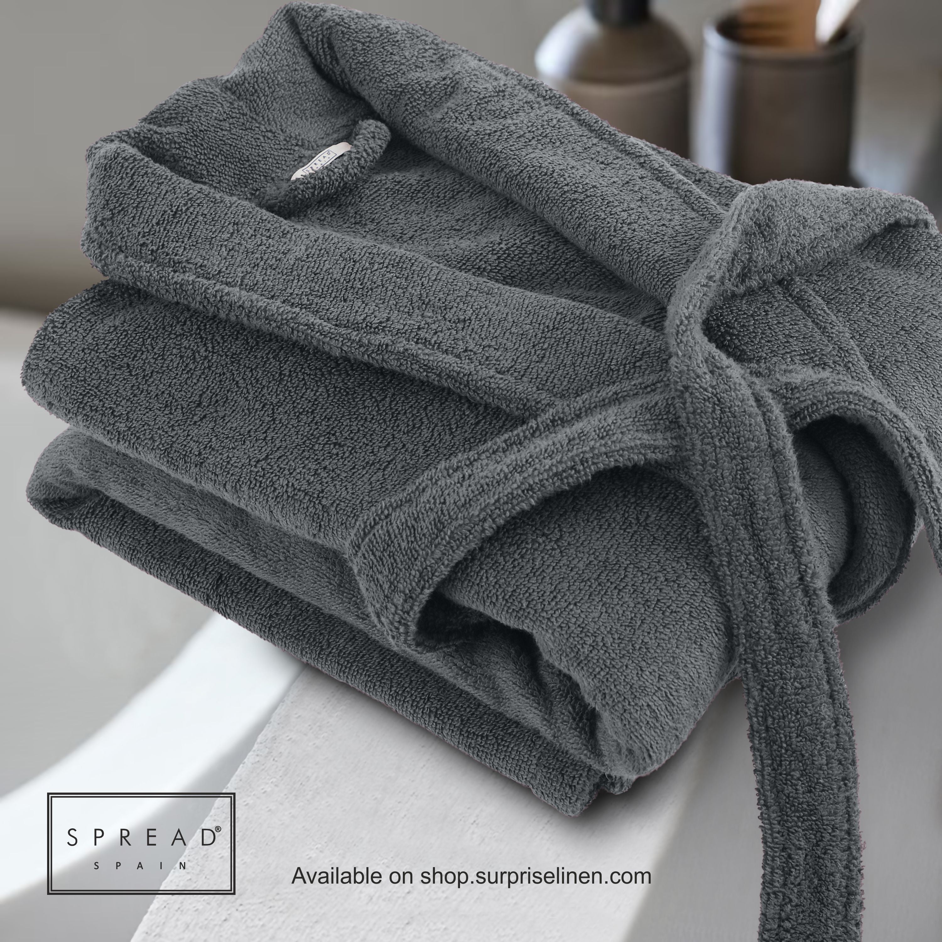 Spread Spain - Roman Bathrobe Collection Highly Absorbent & Soft Bathrobe (Grey)