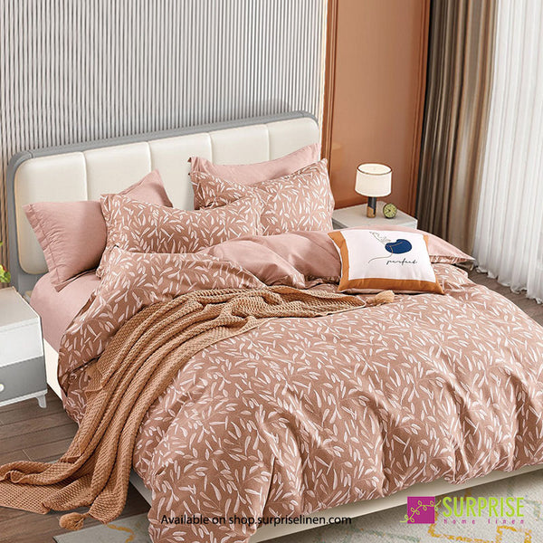Gemine Collection by Surprise Home - Single Size 2 Pcs Bedsheet Set (Misty Rose)