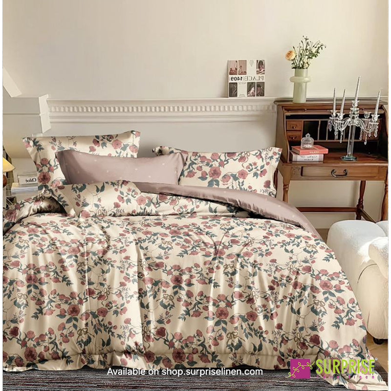 Surprise Home - Hues Vintage Rose Trellis Bedsheet Set