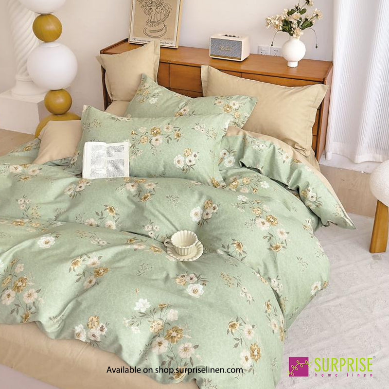 Surprise Home - Hues Sage Petite Bouquet Bedsheet Set