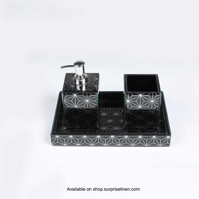 Surprise Home - Etonner Cross Stitch 3 Pcs Bath Set (Black)