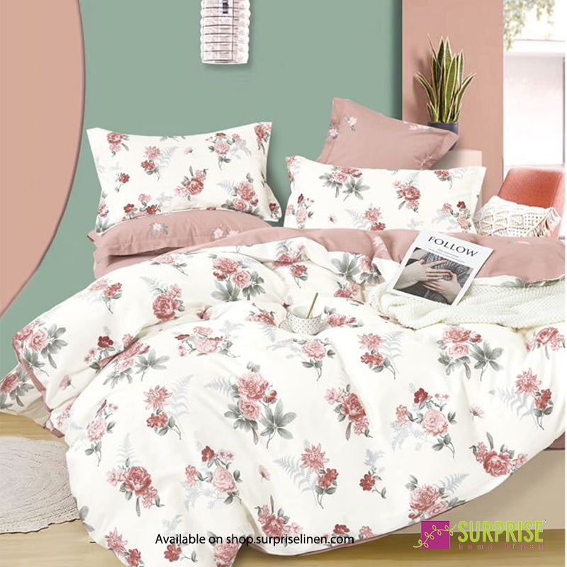 Surprise Home - Hues Rose Garden Blush Bedsheet Set