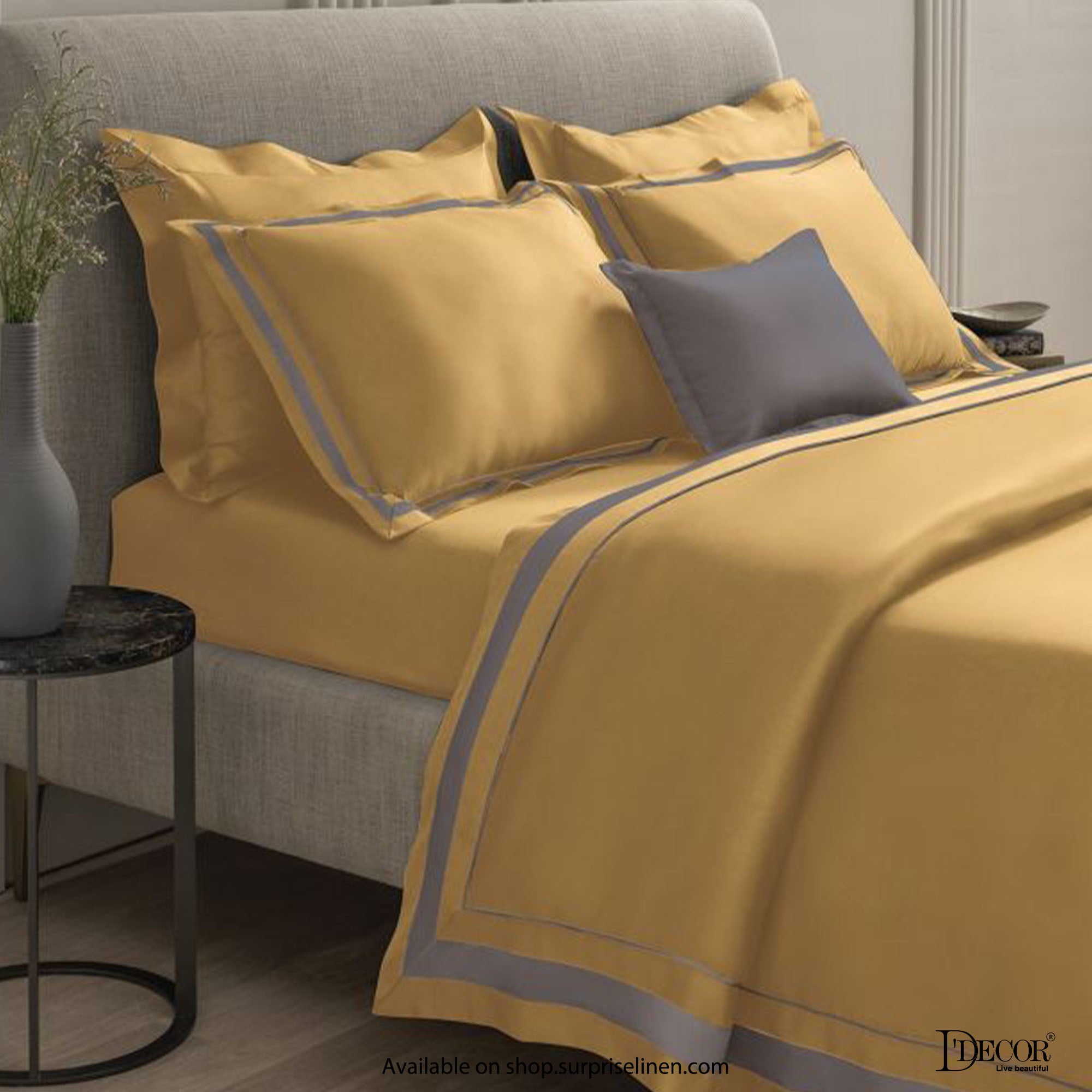 D'Decor - Urban Collection Harvest Gold Bed Sheet Set