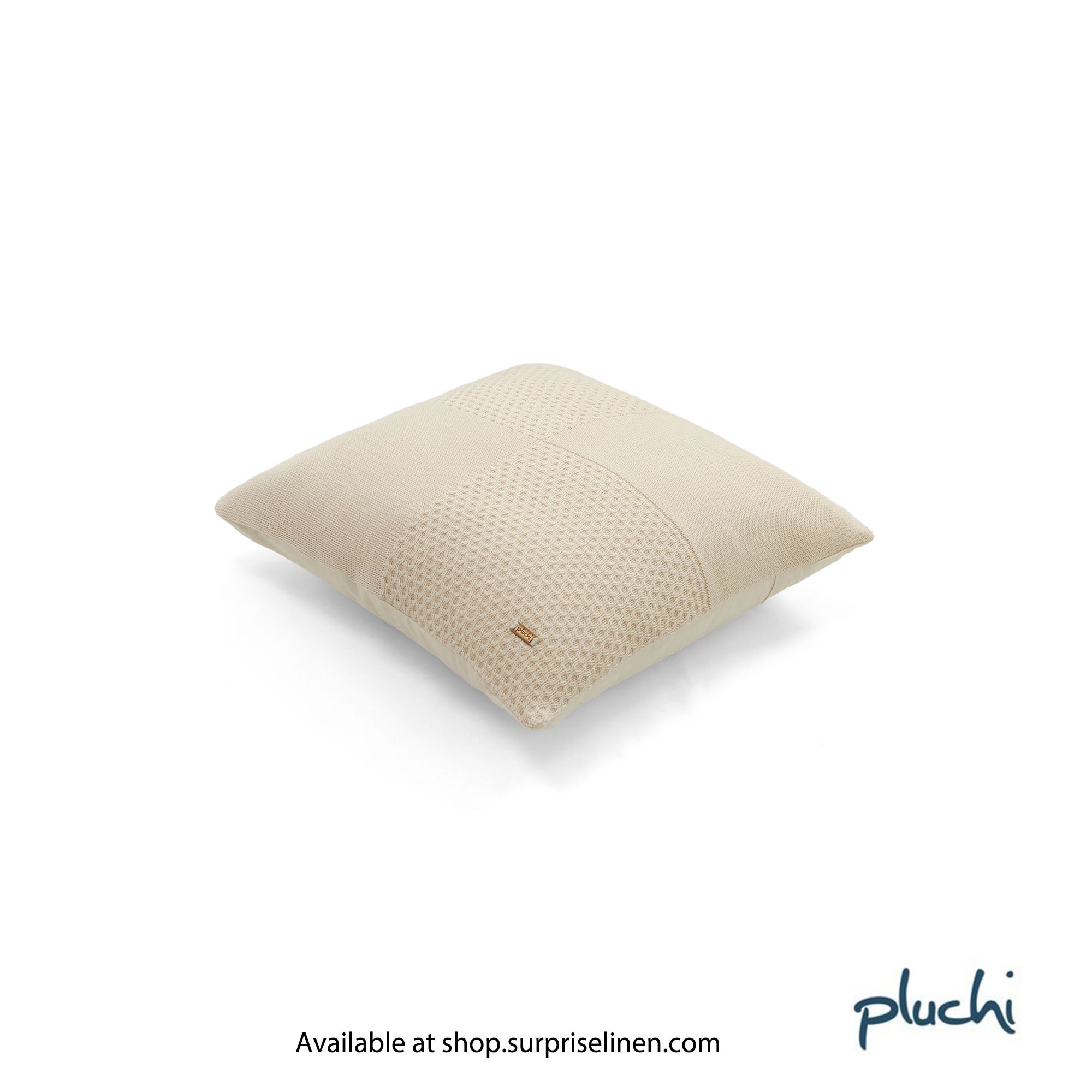 Pluchi - Kelly Fusion 100% Premium Cotton Cushion Cover (Natural)