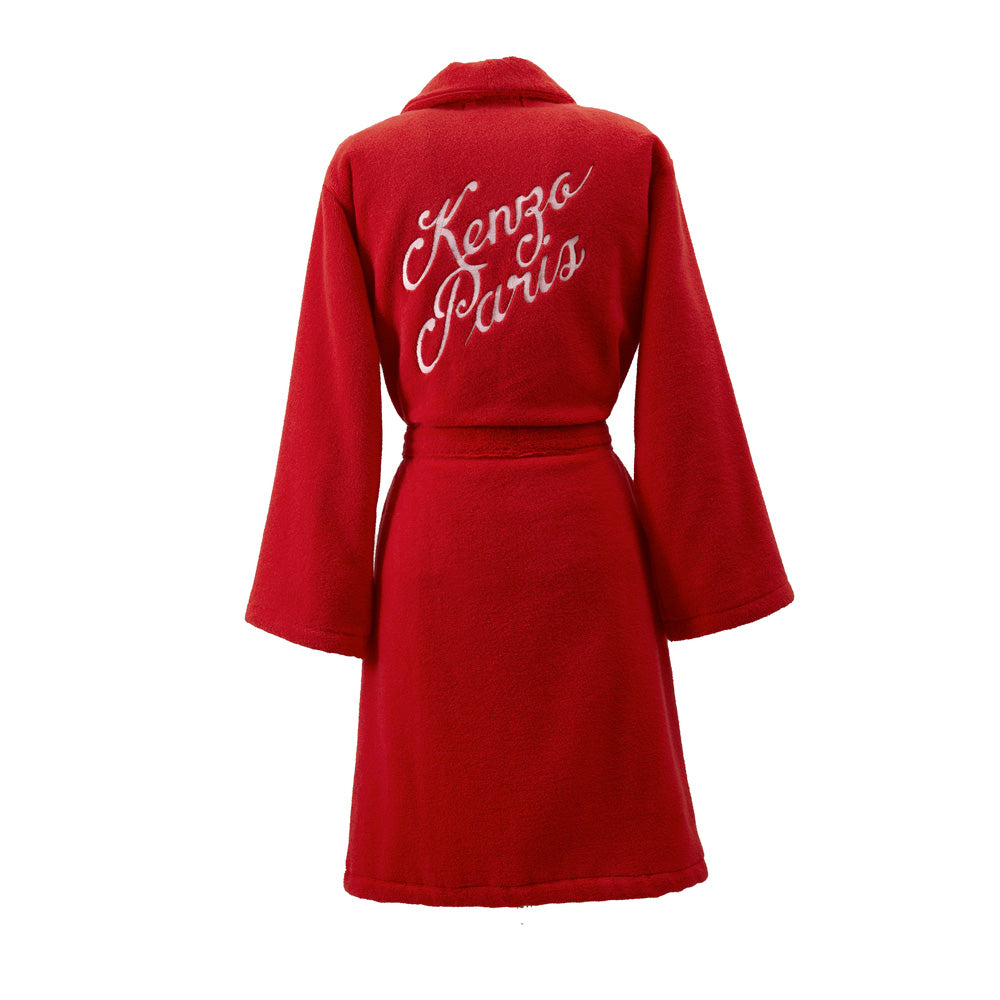 Kenzo - K Varisity Bathrobes / Kimonos in 420 GSM 100% Organic Cotton Bathrobe (Red)