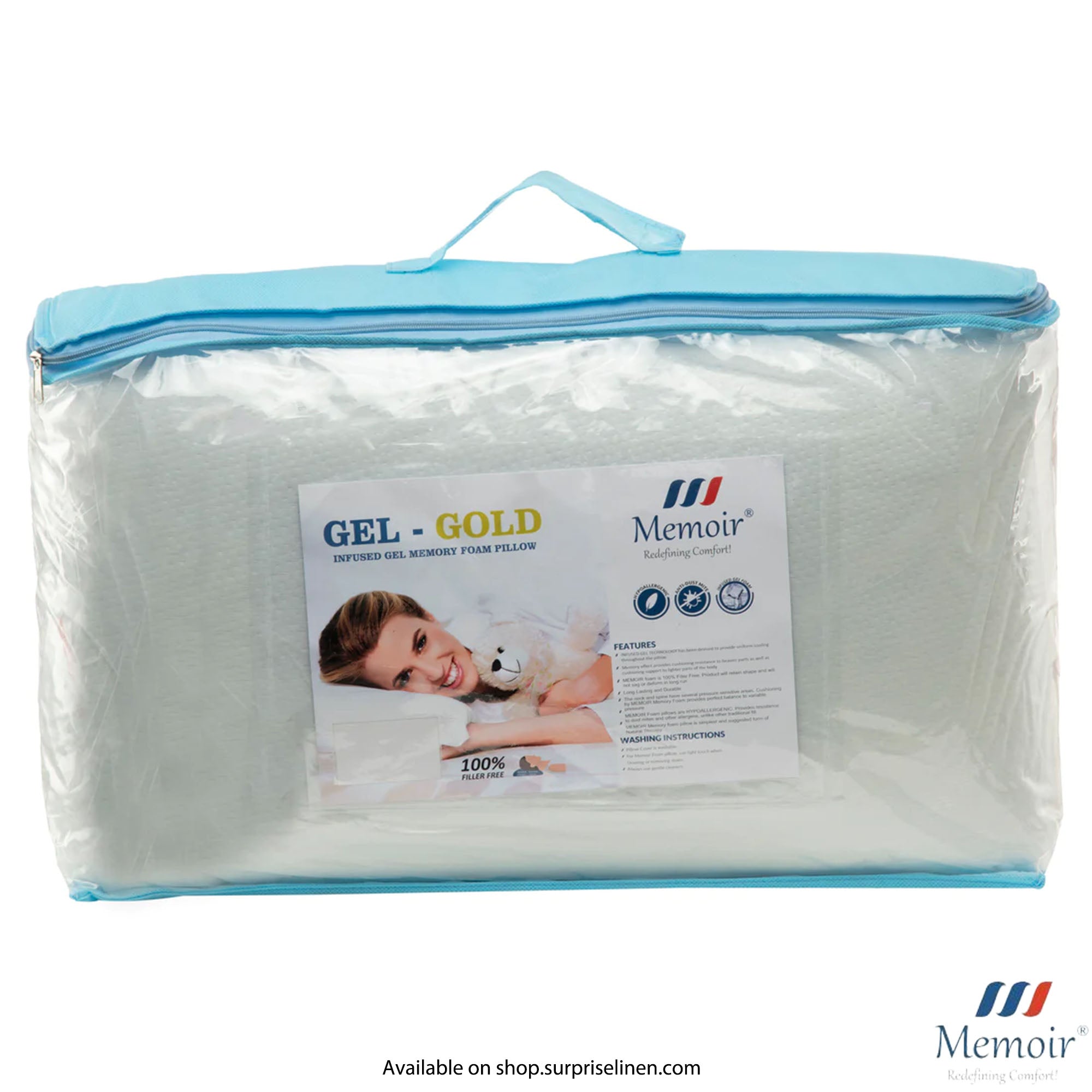 Memoir - Gel Gold Infused Gel Memory Foam Pillow