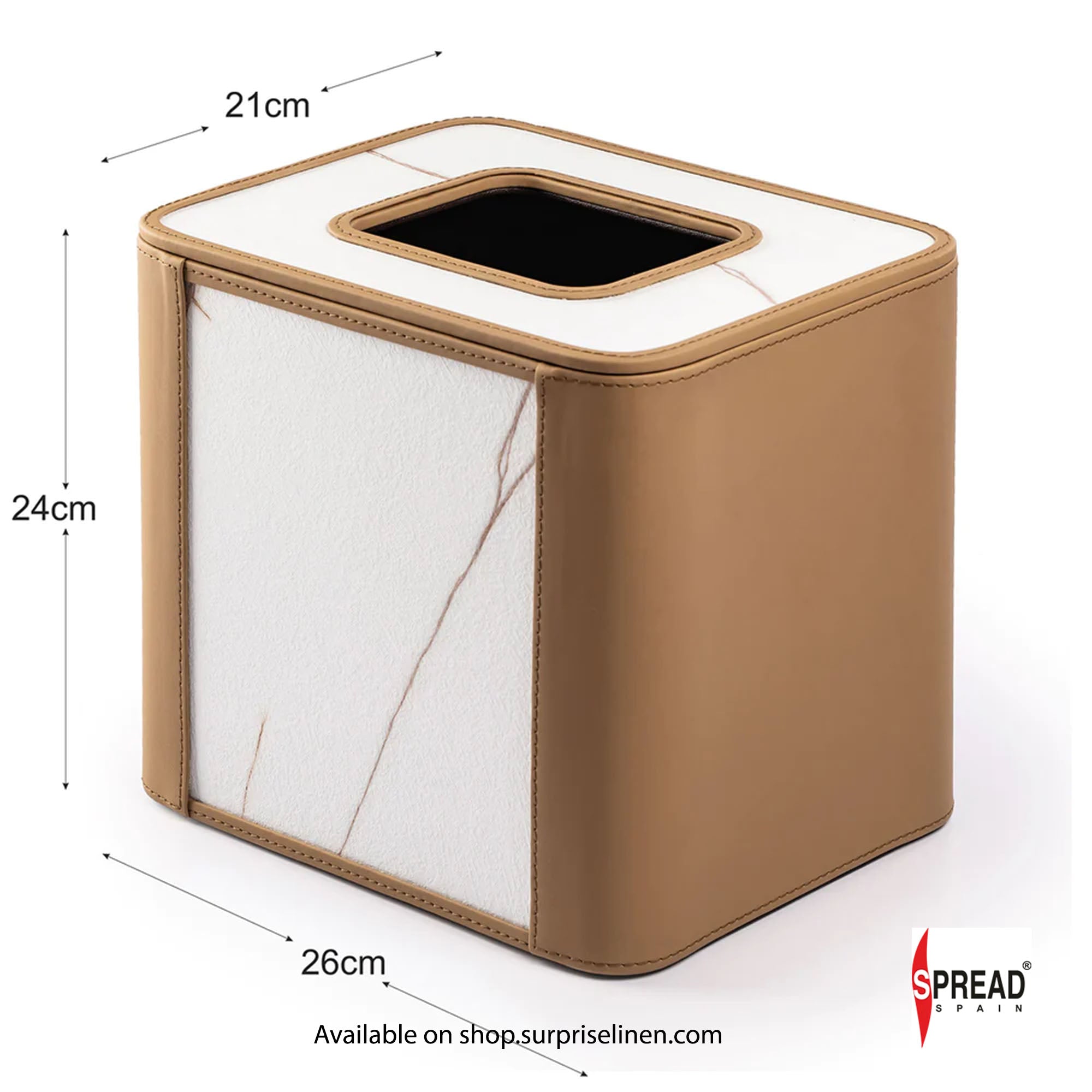 Spread Spain - Marble Satvario Collection Dustbin (Mustard Satvario)