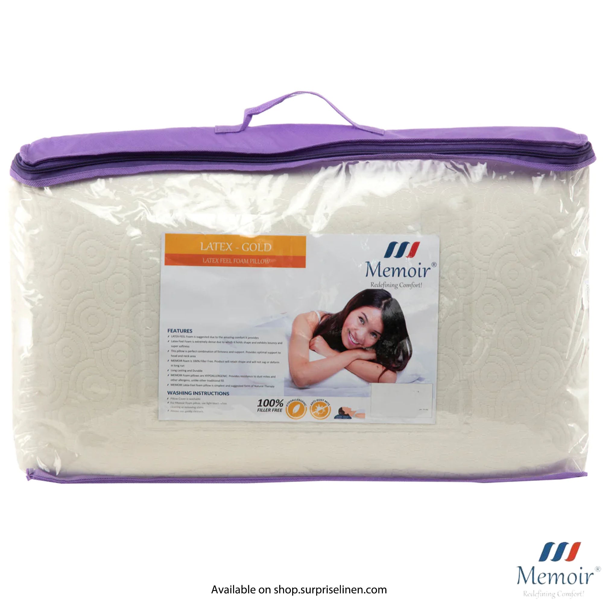 Memoir - Latex Gold Latex-Feel Super Soft Foam Pillow