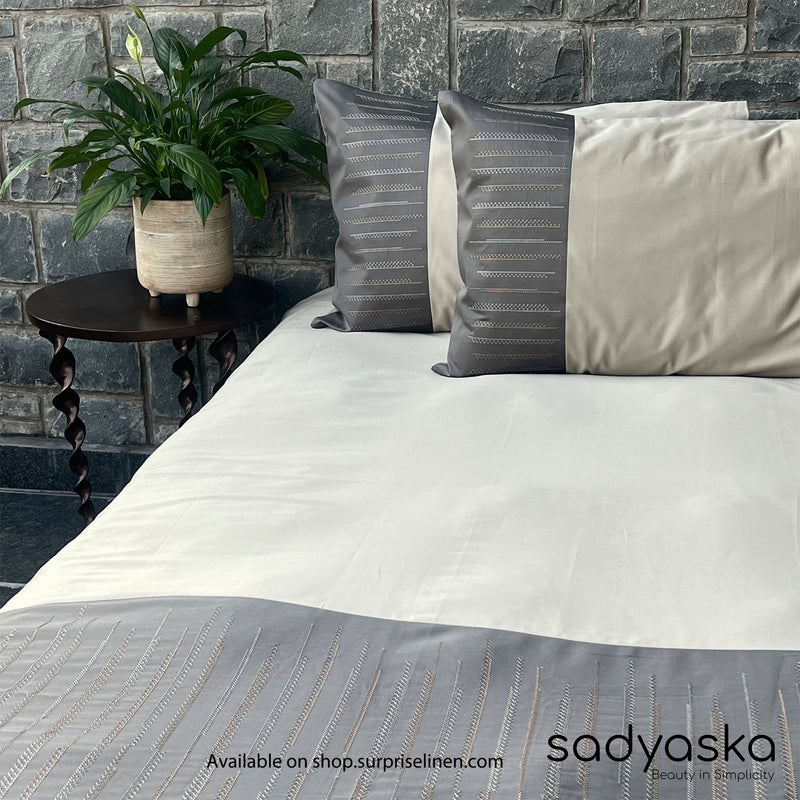 Sadyaska - Speckle Collection 300 TC Cotton Satin Bedsheet Set (Beige)