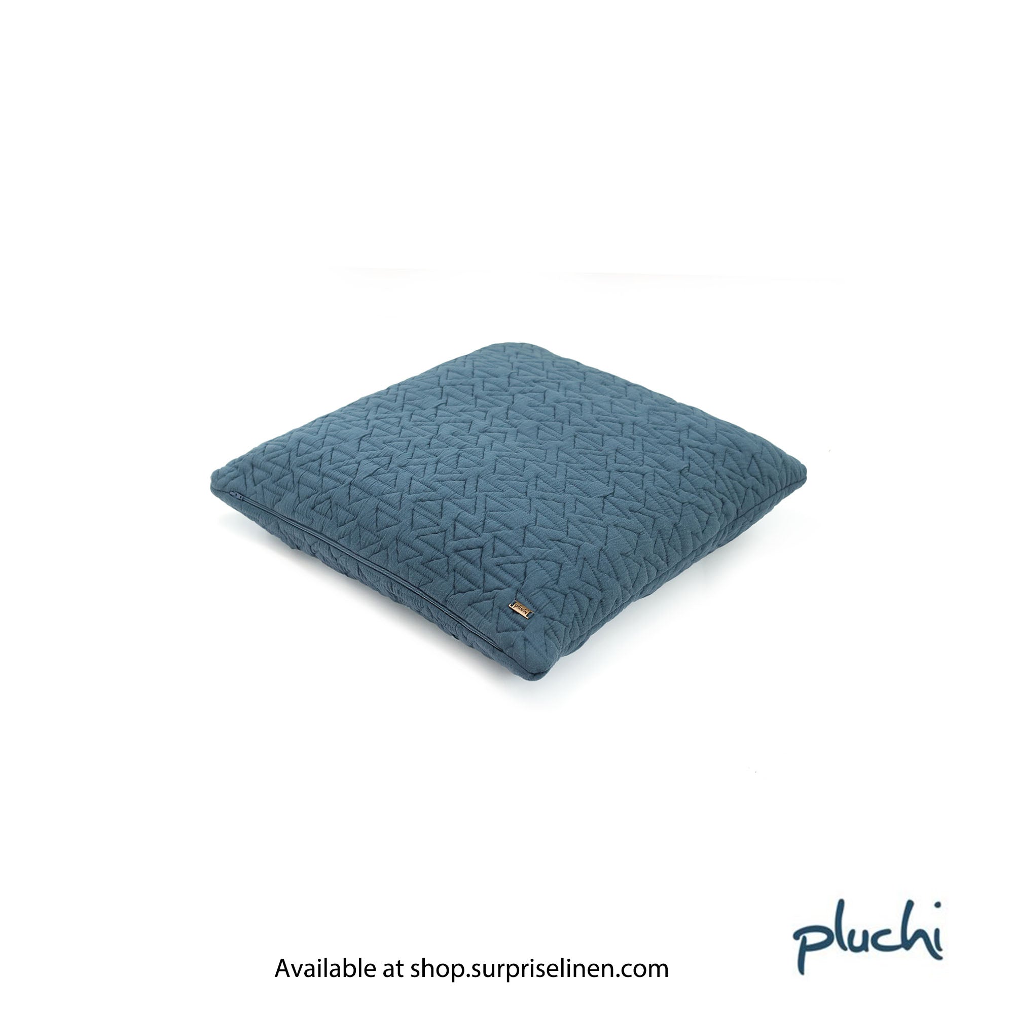 Pluchi - Totit 100% Premium Cotton Cushion Cover (Steel Blue)