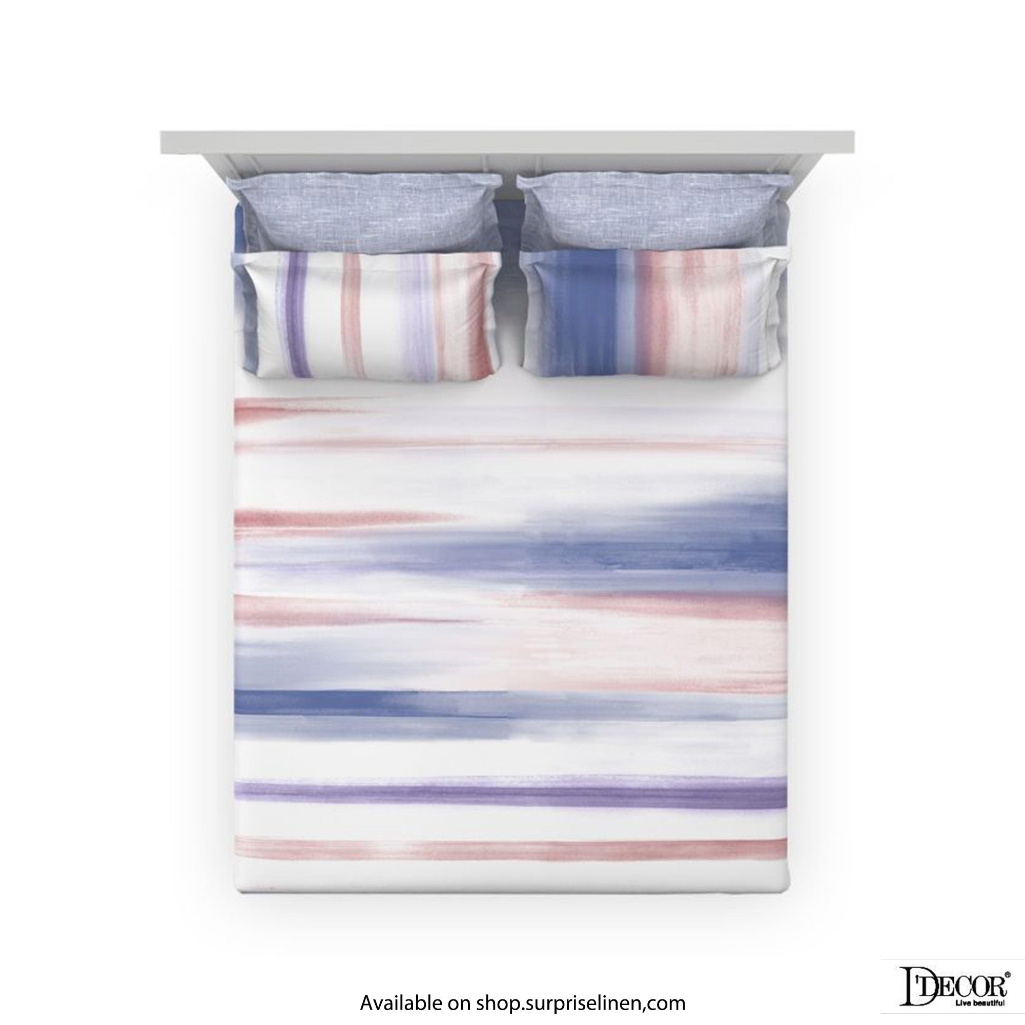 D'Decor - The Orion Collection 100 % Cotton 5 Pcs Bedsheet Set (Lavender)